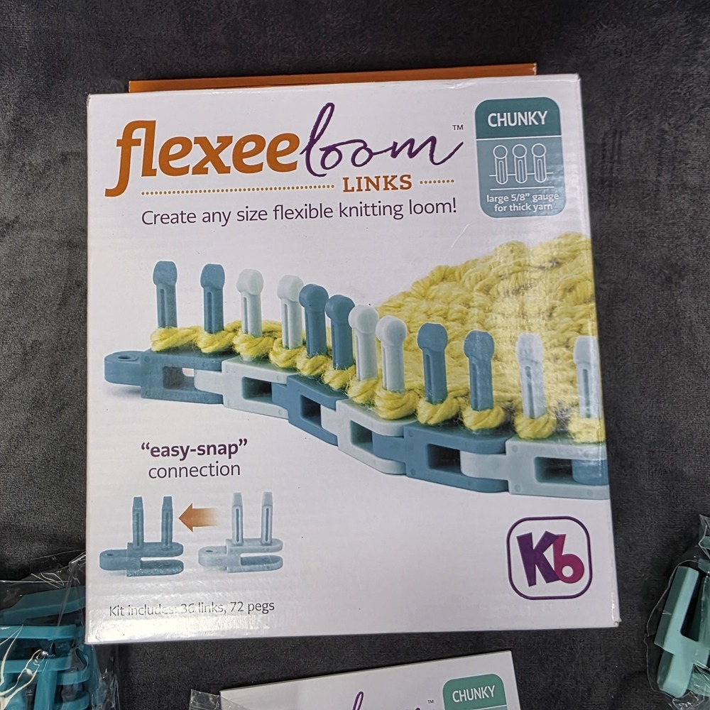 Flexee Loom Links Chunky, Large Gauge, for Bulky Yarn, 36 Links, 72 pegs
